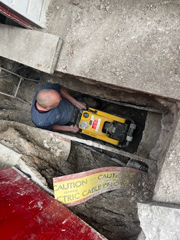 Finding a drain blockage underground