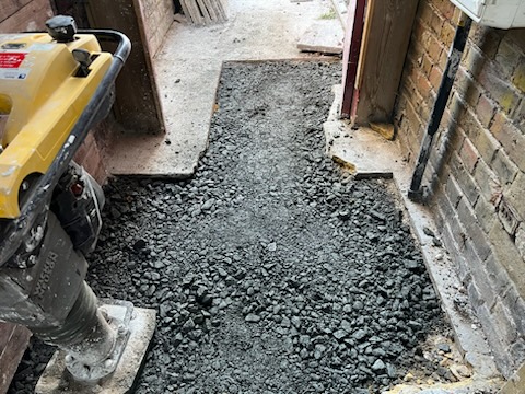 Repaving after fixing a blocked drain